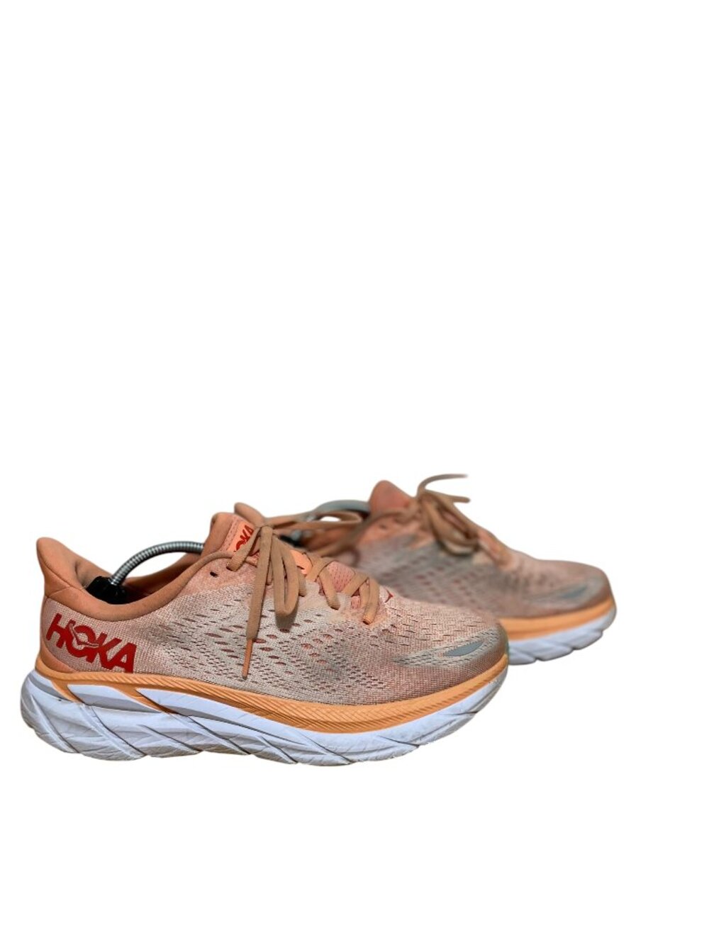 Hoka Clifton 8 1119394 CSPY Peach Coral Running Shoes Sneakers Women's Sz 8B